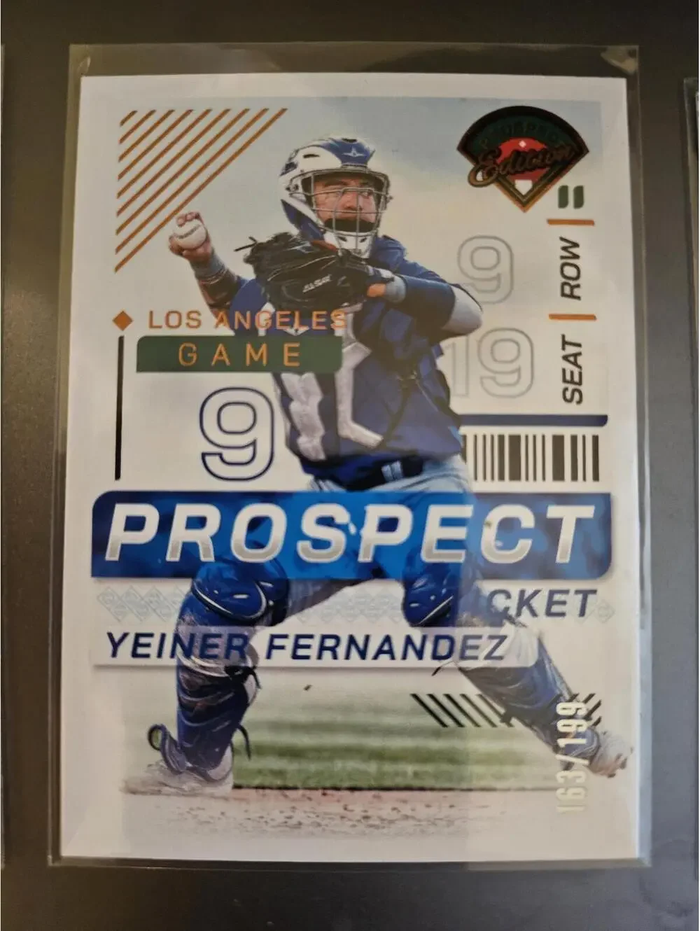 2024 Panini Prospect Edition Yeiner Fernandez #151 Prospect Ticket No. 163/199